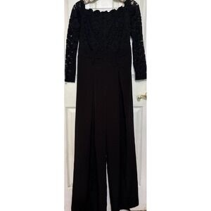 Express‎ Lace Bodice Long Sleeve Jumpsuit Medium